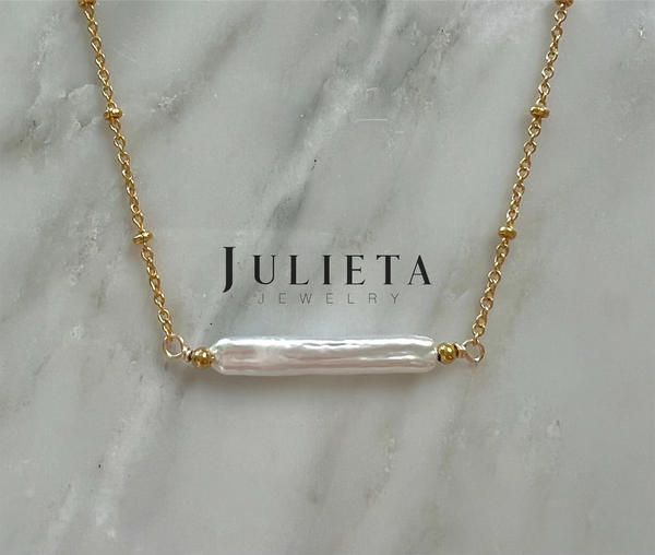 Collar corto con perla cultivada