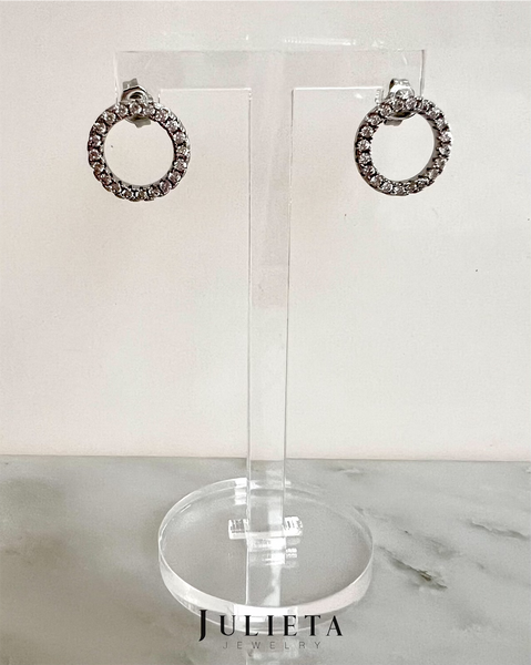 Ornate earrings - silver