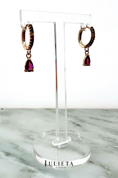 Arracadas zirconia rainbow